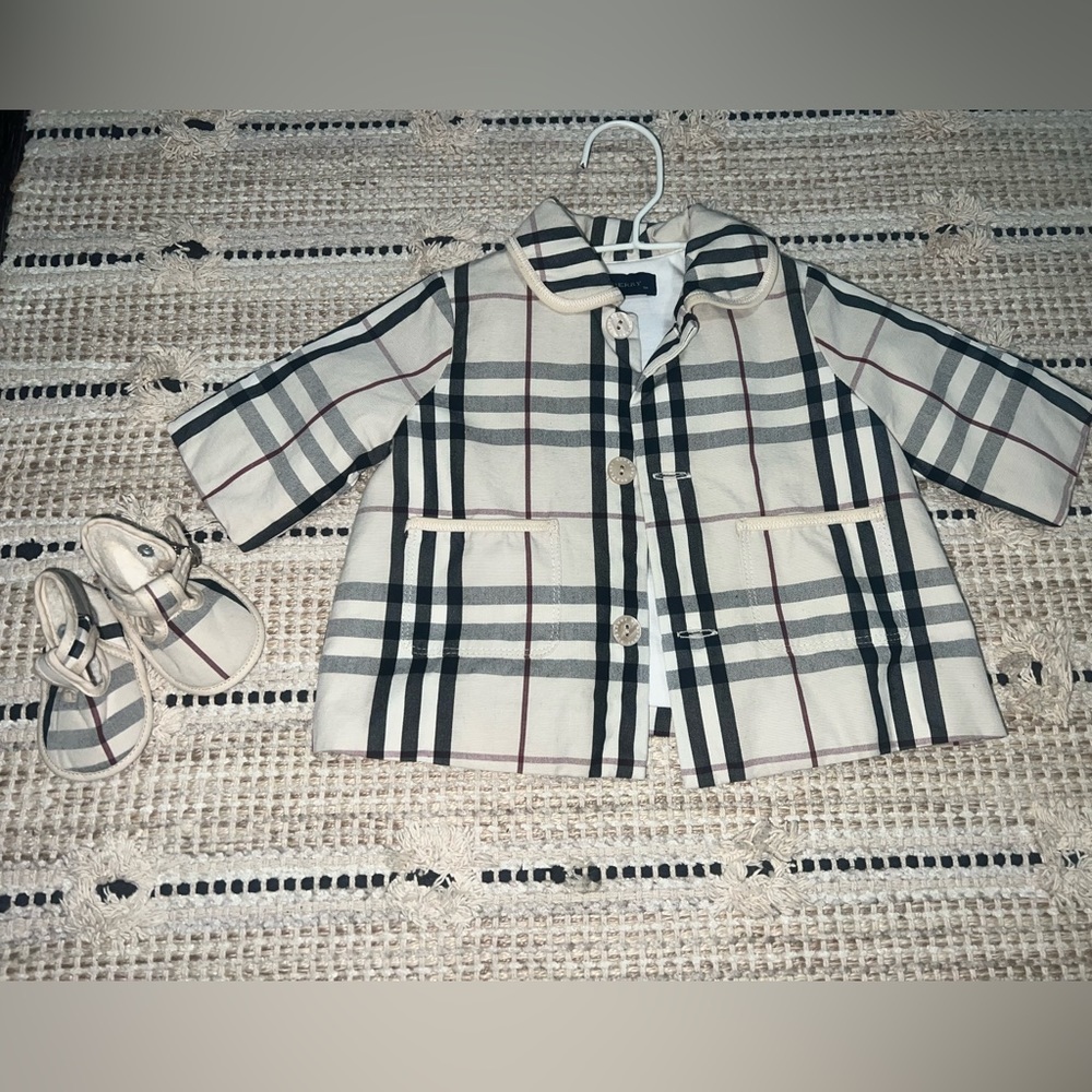 Burberry Baby Coat & booties- Gently Used